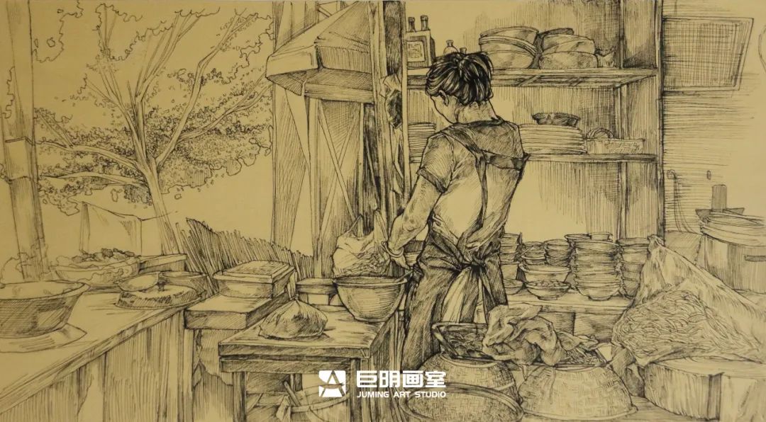 水墨上里·绘梦青春丨重庆巨明画室2025届写生作品展之速写篇