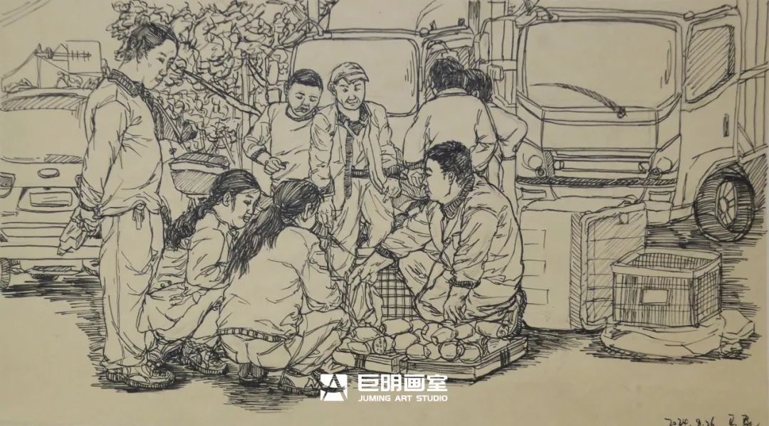 水墨上里·绘梦青春丨重庆巨明画室2025届写生作品展之速写篇