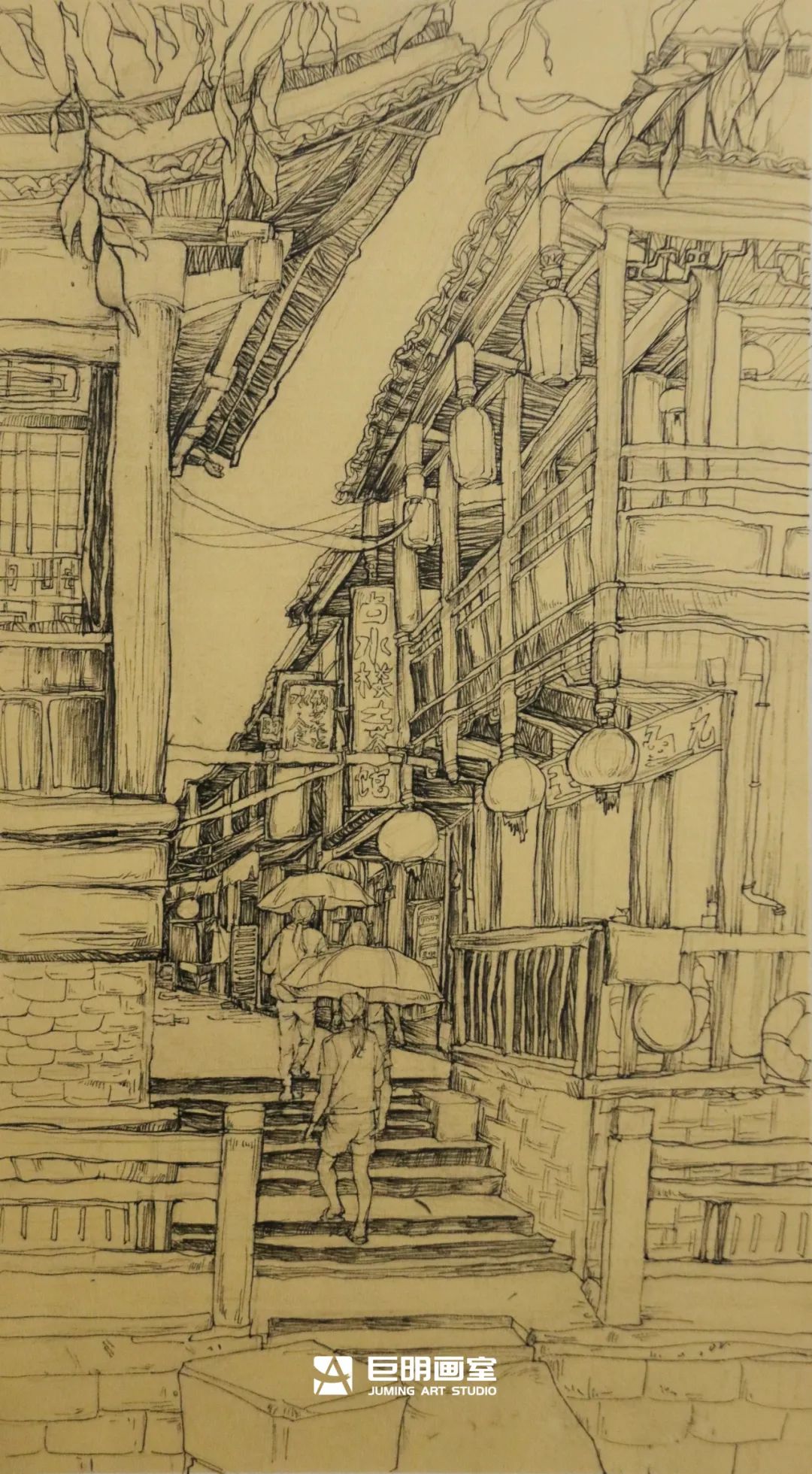 水墨上里·绘梦青春丨重庆巨明画室2025届写生作品展之速写篇